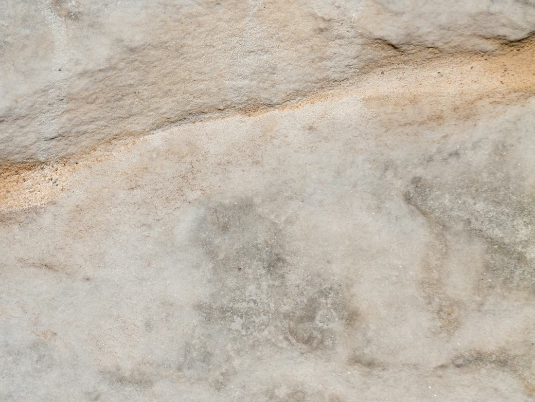 Close view of pale limestone surface